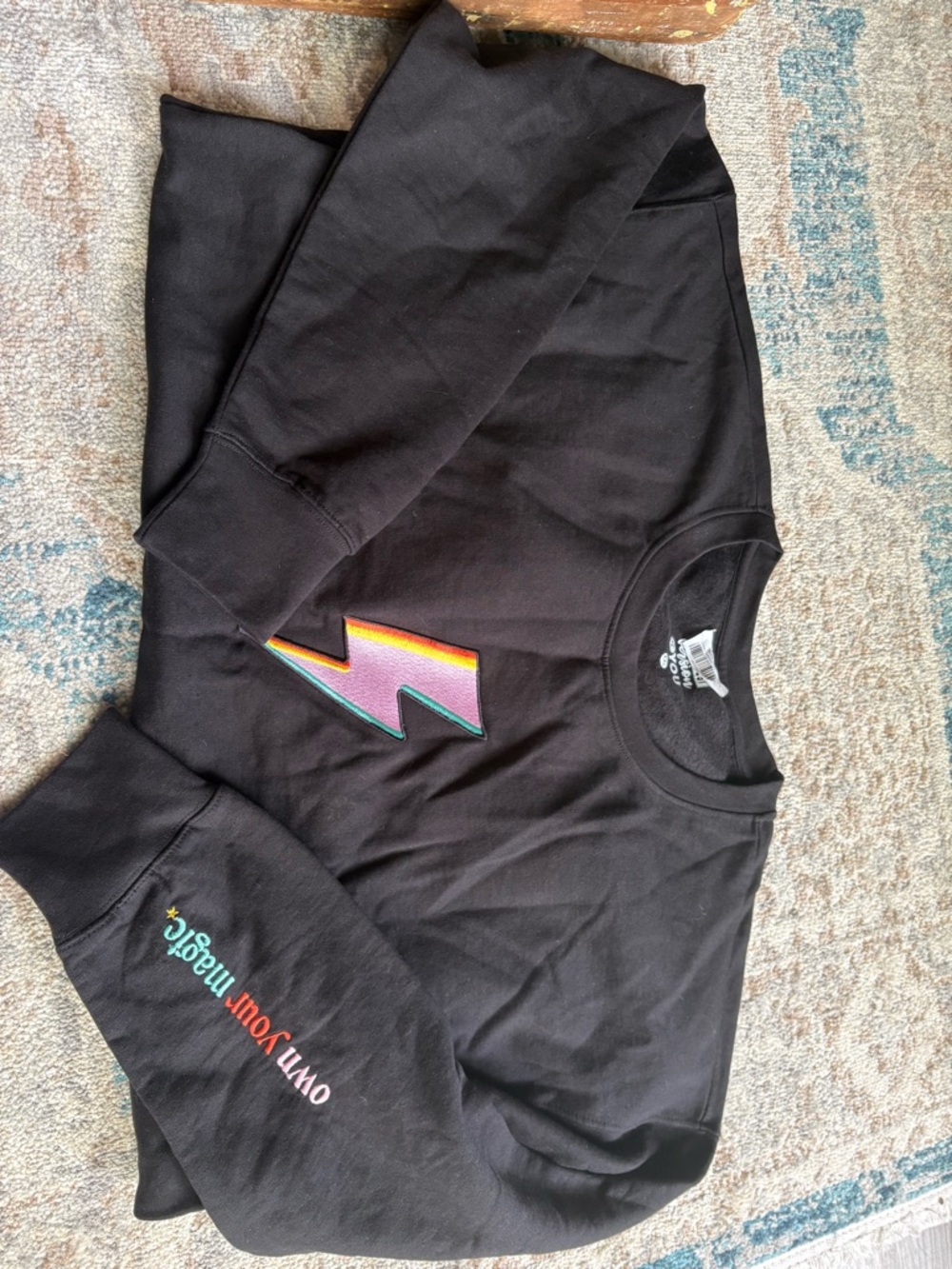 NWT Crewneck Sweatshirt with Rainbow Bolt